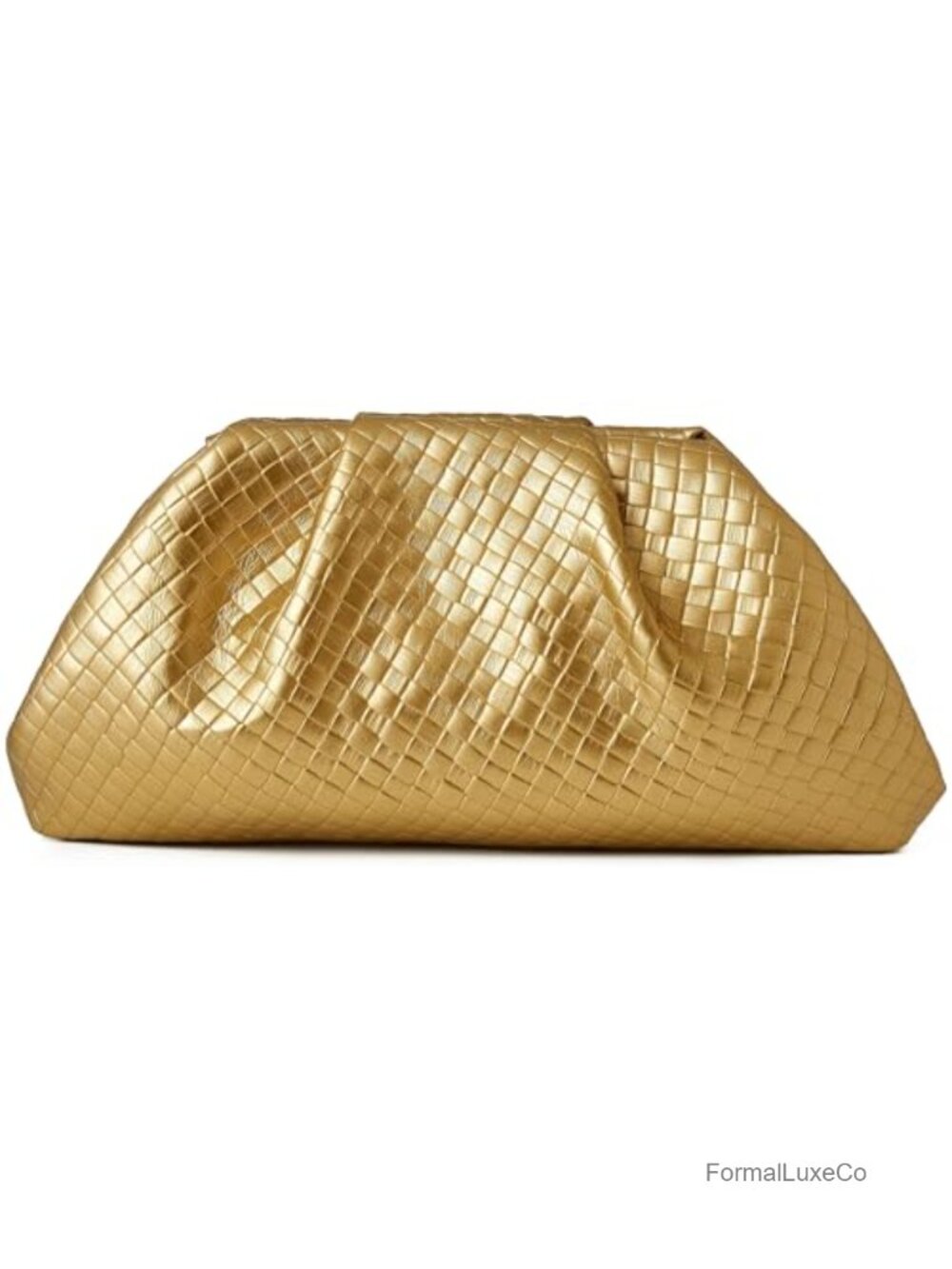 Ruched Dumpling Clutch Evening Bag Detachable Chain Crossbody